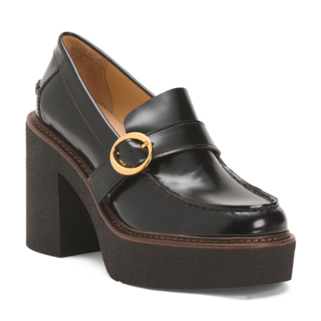 Odissi Made In Spain Leather Heeled Loafers